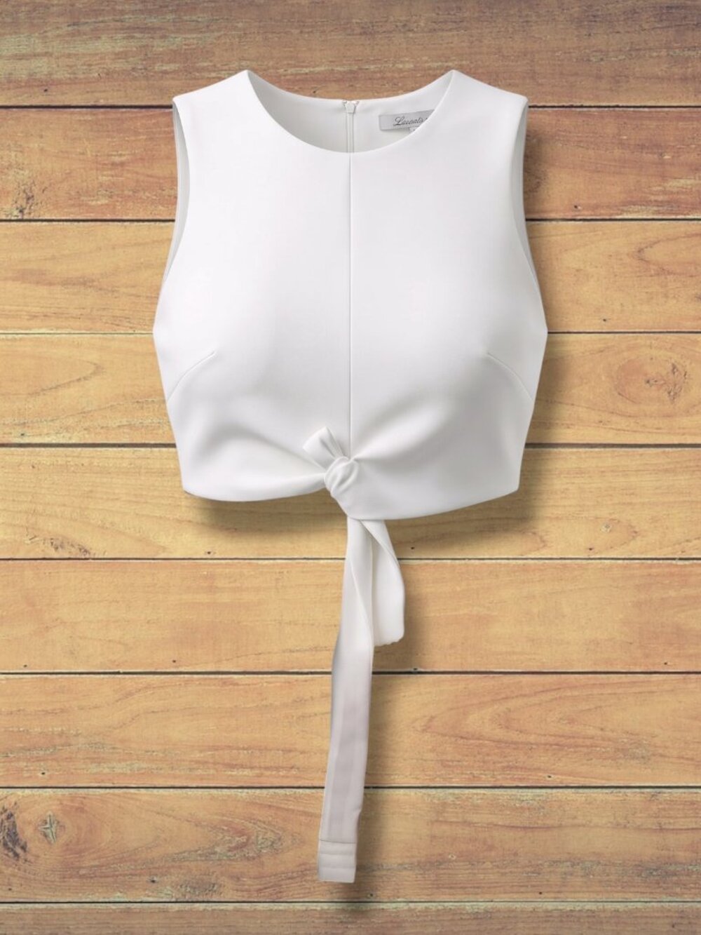 Lovers and Friends Cream Wrap Crop Top Tailored Corset Blouse M